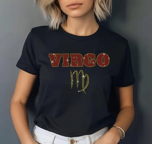 Giáng Sinh Topz Nhà Máy Quá Khổ Pha Lê T-Shirts Tùy Chỉnh Rhinestone In Chất Lượng Cao 100% Cotton Terry Sẵn Sàng Thiết Kế Cho <span class=keywords><strong>Virgo</strong></span> - Product Image 1