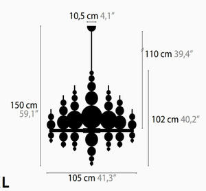 Индивидуальный современный интерьер большой отель, спальня, вилла, гостиная, подвесное украшение, люстра, пузырьковое стекло, Мурано, черный светодиод 50 - Product Image 6