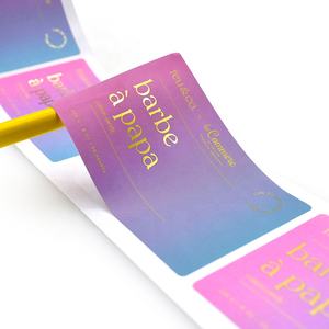 גליל מדבקות מותאמות אישית עם הדפסת UV, עמידות למים, עמידות לשמן, עם הטבעת זהב, לבקבוקי שמנים אתריים ומוצרי טיפוח - Product Image 3