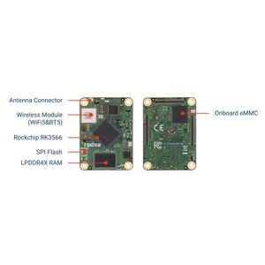 Módulo de Computación CM3 RK3566 de Cuatro Núcleos, GPU NPU 4K HDM, Conector B2B de 3*100 Pines, SBC Integrado Radxa - Product Image 2