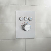 Robinet mitigeur dissimulé en laiton, Kit de vanne de dérivation thermostatique de douche à 3 voies