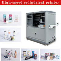 Industrieller zylindrischer Farb-UV-Drucker, Hochgeschwindigkeits-Sprühdruckmaschine, Digitaldruckmaschine für kundenspezifische Muster