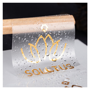 Etiqueta Adhesiva Transparente Personalizada, Impermeable, con Estampado de Lámina Dorada, Impresión de Logotipo - Product Image 2