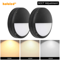 Aluminio de alta calidad ADC12 montículo de pared mamparo luz electricidad escalera pasillo Sensor de movimiento Led lámpara Circular para exteriores