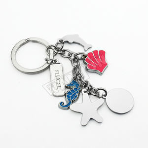 चाबी का गुच्छा के साथ निर्माता थोक ODM OEM कस्टम महासागर धातु कुंजी अंगूठी श्रृंखला - Product Image 6