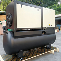 Compresseur d'air à vis lubrifié monophasé RTTW 5hp 8bar 220V/50HZ avec PLC et pompe pour l'industrie manufacturière