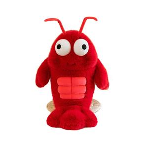 Peluche de Langosta Picante, Juguete Divertido de Camarón Musculoso, Almohada Suave para Niñas, Peluche Relleno de Algodón PP Súper Suave - Product Image 6