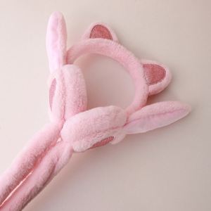 Cache-oreilles d'hiver unisexe pour enfants en peluche super douce avec motif lapin à cœur mobile - Chaud et idéal comme cadeau pour la maison - Product Image 6