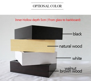 Haute qualité 2 ''profond personnalisé 3D mur ombre boîte <span class=keywords><strong>cadre</strong></span> 20X30 30X40 <span class=keywords><strong>40X50</strong></span> cm bois MDF noir blanc carré motif modèles 8x8 10x10 - Product Image 6
