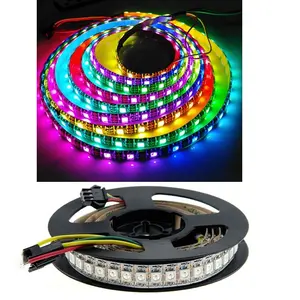 5v ws2812b bireysel adresli rgb piksel Led şerit rüya renk 30/60/144 Leds/m şerit akıllı RGBIC ws2812 Led şerit ışık