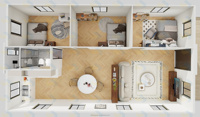 Solutions de maisons extensibles à double aile, adaptées au transport, avec des configurations flexibles et des options de personnalisation.