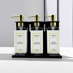 Excellent Quality 500ML Hotel 3 Chamber Soap Dispenser With Metal Pump