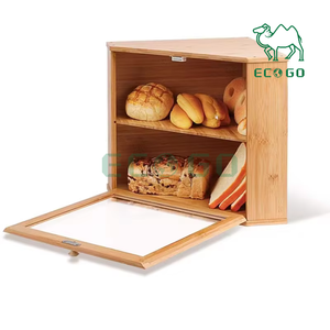 Adjustable Extra Large 3 Layers <b>Bamboo</b> Breadbox for Kitchen Bread Storage <b>Container</b> - Product Image 2