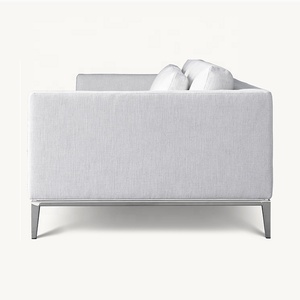 Sala de estar sofás pavo tela blanca <span class=keywords><strong>Soriana</strong></span> sofá pierna de acero inoxidable sofá de diseño simple interior - Product Image 4