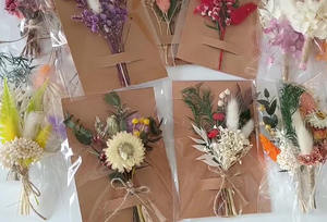 DREA Mini Bouquet di <span class=keywords><strong>fiori</strong></span> <span class=keywords><strong>secchi</strong></span> decorazione per festa nuziale pampa coda di coniglietto rosa <span class=keywords><strong>fiori</strong></span> veri con cassetta delle lettere confezione regalo - Product Image 4