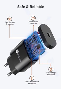 Chargeur rapide USB-C de haute qualité, certification KC, adaptateurs pour chargeur PD 20W, chargeurs muraux USB-C originaux - Product Image 3