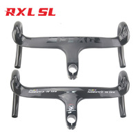 Fabricante manillar de carreterna integral rxl sl 3k, brilhante para bicicleta de estrada, guidão integrado de carbono, roteamento de 28.6*440mm