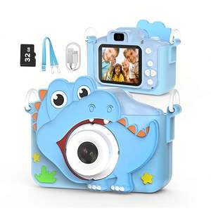 Cámara Digital Instantánea de 32 GB para Niños, Mini Cámara de Fotos con Memoria, Regalo para Niños, Cámara Infantil con Diseño de Dinosaurio - Product Image 1