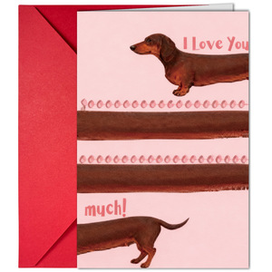 Biglietto d'Amore per Bassotto - Dolce Biglietto di Auguri per San Valentino, Biglietto di Congratulazioni per Matrimonio, Regalo per Dichiarazioni d'Amore - Product Image 1