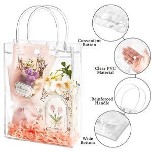 30 Bolsas de Regalo Transparentes de <span class=keywords><strong>PVC</strong></span> Resistente con Asas, 7.87*3.94*7.87in/5.91*2.76*6.3in, para Despedidas de Soltera, Fiestas de Cumpleaños - Product Image 2