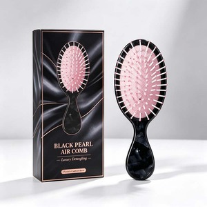 Vintage Style Acetate Handle Nylon <b>Pin</b> Air <b>Cushion</b> Hair Comb Retro Detangling for All Hair Types and Salon Use Home - Product Image 1