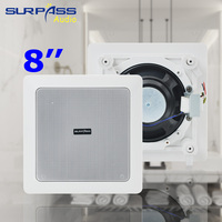 Haut-parleur de plafond carré sans fil SP-SC86 SURPASS 100V 8 pouces 6W/3W pour système de sonorisation commercial et système audio domestique