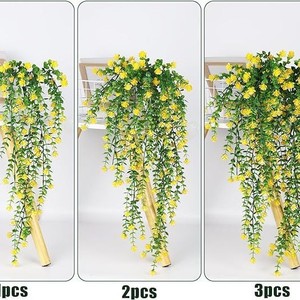 Fleurs artificielles, guirlandes de camélias de 60 cm, décorations murales pour Halloween, festival de la récolte d'automne - Product Image 4