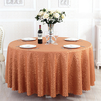 Vente en gros de linge de table rond en polyester de style américain couverture de table de mariage violet nappes de luxe pour table de fête à manger
