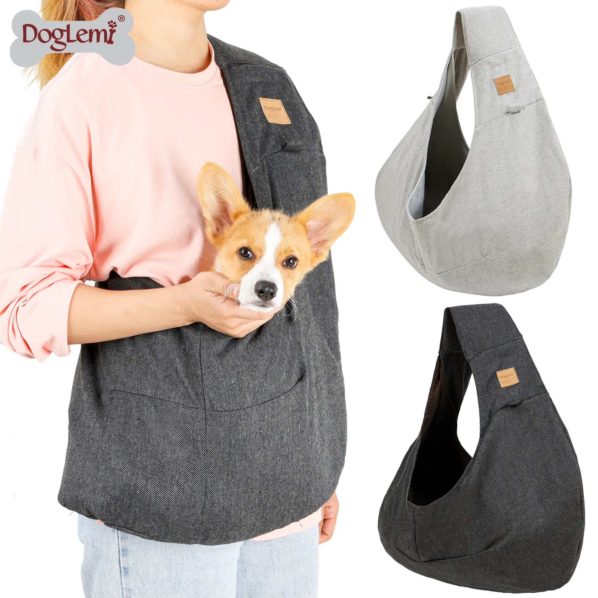 Nuovo design che abbraccia la tracolla della borsa da passeggio per cani da compagnia, trasportino reversibile per animali domestici all'ingrosso