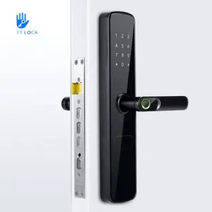 Cerradura de puerta inteligente ttlock de seguridad, mortaja con huella dactilar, con perilla de seguridad para el hogar y la Oficina, 6068