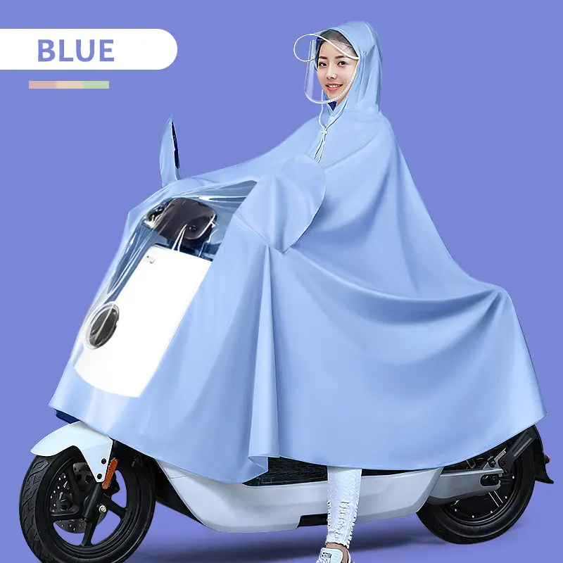 電動自転車用の新しいファッションユニセックス男性女性防水速乾性ポンチョレインコート