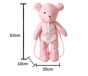 Tas Ransel Selempang Satu Tali Warna-warni Motif Beruang Besar Gaya Sastra Jepang dan Korea Grosir - Product Image 6