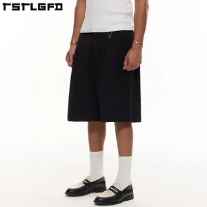 Pantaloncini da Uomo con Zip e Bottoni, Stile Uniforme, Streetwear, da Lavoro, <span class=keywords><strong>Bermuda</strong></span> <span class=keywords><strong>in</strong></span> Cotone Poliestere 380gsm con Doppia Piega al Ginocchio - Product Image 6