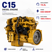 محرك ديزل SCDC C15 بقوة 440-595 حصان، سعة 15.2 لتر، 6 أسطوانات، تبريد مائي، محرك توربيني لشاحنات التعدين والحفارات وآلات البناء