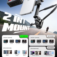 LISEN Support de poitrine universel pour téléphone et caméra d'action pour 4-11cm iPhone 15 Samsung Galaxy GoPro Hero AKASO Insta360X5