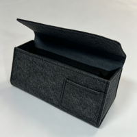 Organisateur de bureau pliable en feutre, protection anti-poussière, rangement multi-poches réutilisable, sangle élastique confortable, accessoires de bureau
