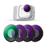 Kit de filtres polarisants à densité neutre K&F Concept, réduction de la lumière, 4 pièces, CPL ND8 ND16 ND32, compatible avec Insta360 GO Ultra
