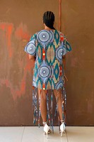Robe à franges à imprimé africain très vendue, robes Ankara, robe décontractée, prix moins cher