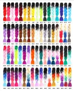 Extensions de cheveux synthétiques Yaki en vrac au prix le plus bas pour femmes noires, faciles à tresser, synthétiques, <span class=keywords><strong>24</strong></span> pouces, 100g, cheveux pour tresses jumbo - Product Image 5