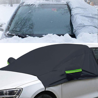 Logo personnalisé et taille universelle pare-soleil de voiture couverture de neige imperméable pliable pare-brise de voiture pour la neige gel protection solaire