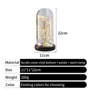 Hot Sale Valentines Day Gift Rose Plastic Dome Dried Flower Women LED Rose Gift With <b>Box</b> - Product Image 2
