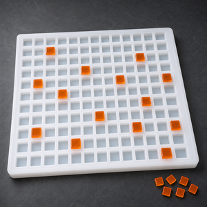 Grand moule carré en silicone pour bonbons gélifiés, plateau de dépose commercial à cavités profondes en platine de qualité alimentaire, vente en gros OEM personnalisée - Product Image 4
