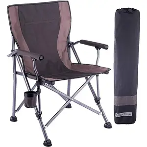 Cadeira dobrável para acampamento, cadeira grande para adultos, camping ao ar livre, acampamento