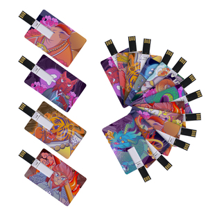 M09 Promotional Custom Business Card Full Color Printing Gift Advertising 8GB Plastic Pendrive 16GB Credit Card USB Flash Drive