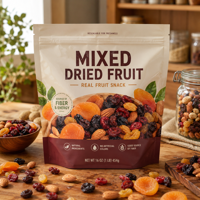 Eco-Friendly Custom Logo Biodegradable Stand up Pouch for Trail Mix Packaging Stand up Pouch