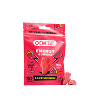 Bonbons énergétiques naturels OEM avec caféine, Ashwagandha, extrait de thé vert et vitamine C 60g