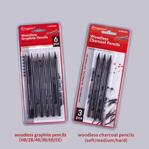 Set di Matite Professionali per Schizzi Artistici Giorgione, 6 Pezzi in Legno con Carboncino e Matite in Grafite HB 2B 4B 6B <span class=keywords><strong>8B</strong></span> EE, Confezione Blister - Product Image 5