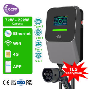 240V 고속 22kW 자동차 EVSE 충전소 기기 신용카드 상업용 AC 공용 EV 충전기 (스크린 포함) - Product Image 1