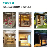 Sauna infrarouge en cèdre canadien pour 2 personnes YEETE - Cabine chauffante en graphène à faible EMF avec fenêtres en travers pour villa de luxe et hôtel
