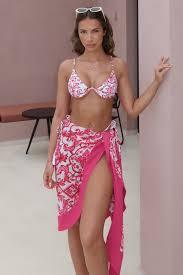 Paréo Sarong Rose Léger et Transparent pour Femme, Cache-maillot de Bain à Nouer à la Taille, Accessoire de Plage, Jupe de Vacances d'Été, Vêtement Tendance - Product Image 3